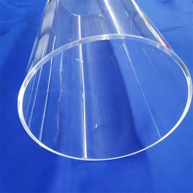 Tube en verre de quartz de grand diamètre de 2000 mm