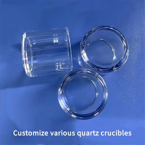 Crucible en quartz translucide de haute pureté personnalisé