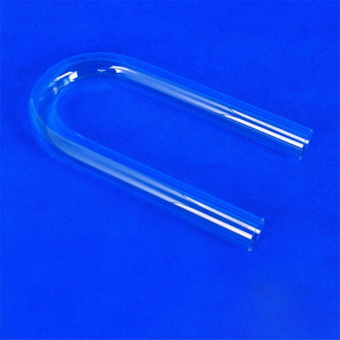 Transparent Polished U-shaped Fused Silica Tube
