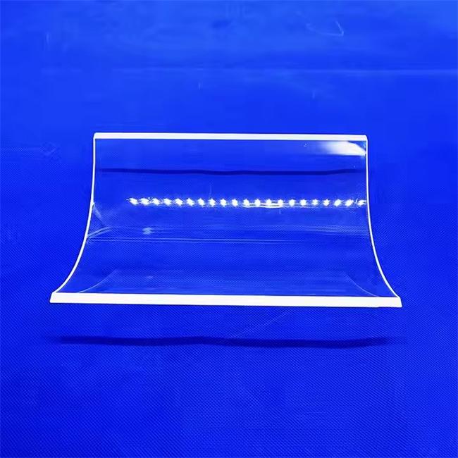 Curved and bent flat quartz plate