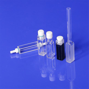 Transparent spectrophotometer quartz flow cell reactor