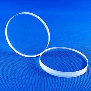 Large Diameter Frosted Polished Quartz Plate