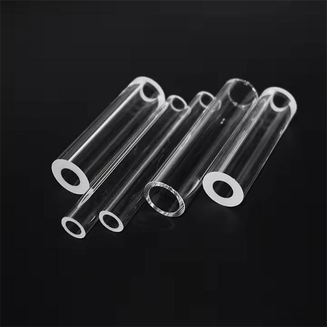 Large caliber transparent thick walled quartz furnace tube